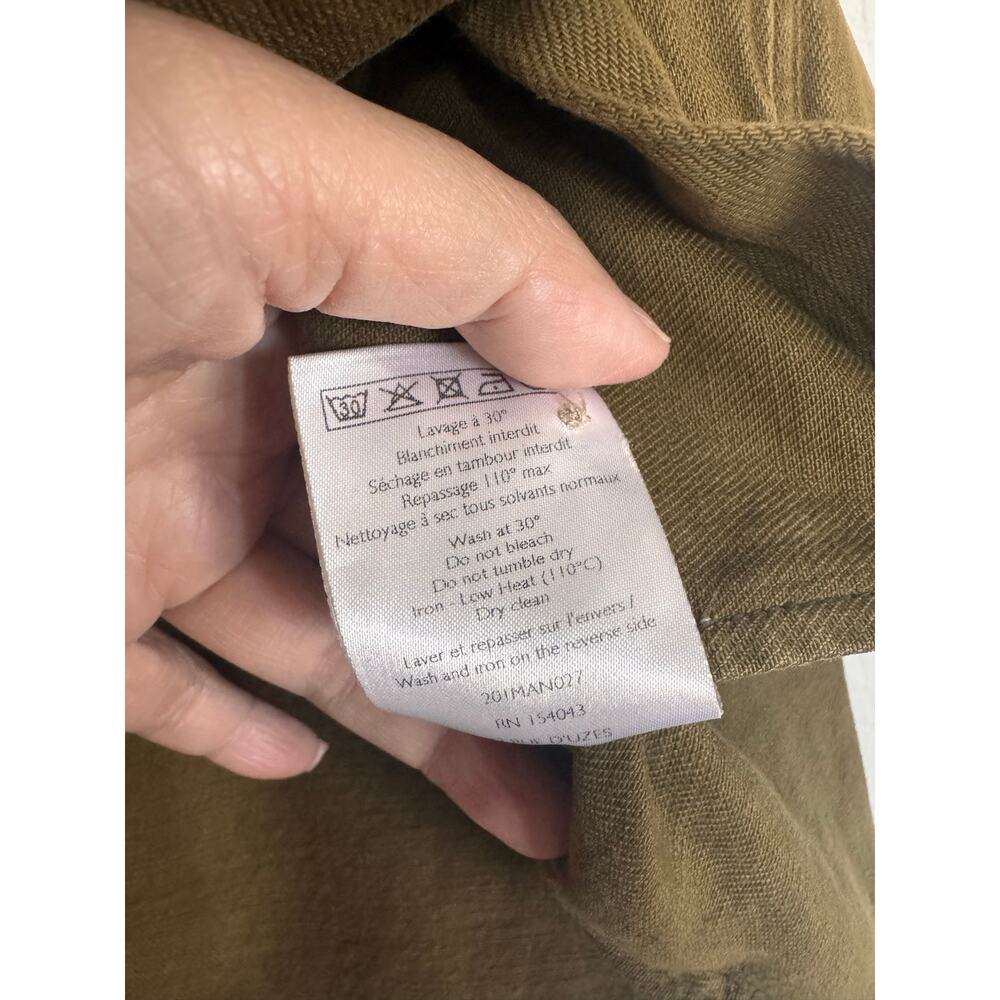 Sezane Denim Will Jacket In Khaki Green Small - Picture 9 of 9